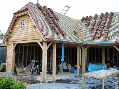 eiken houten gebouwen 